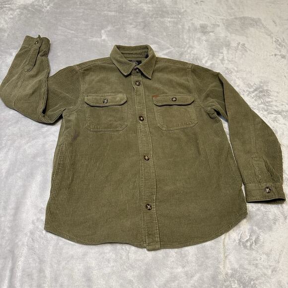Buffalo David Bitton Corduroy Jeremias Shacket Mens Small Green Shirt Jacket - Picture 1 of 11